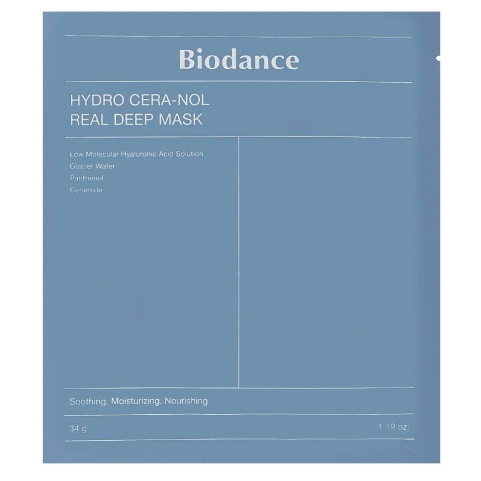Відновлююча гідрогелева маска для обличчя Biodance Hydro Cera-Nol Real Deep Sheet Mask 34 г, фото 1