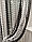 Структурні нитки шиніл чорний/сталь/білий з люрексом, фото 8