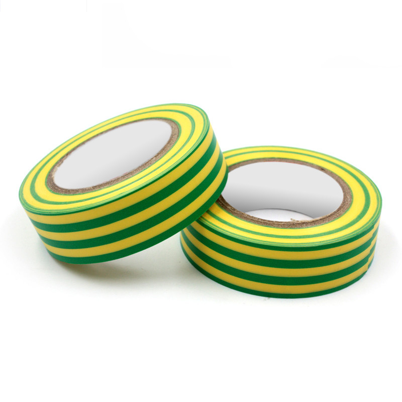Изолента APRO 0,14 мм * 17 мм * 10 м (жовто-зелена), робоча температура -10 °C до +80 °C, артикул 9154