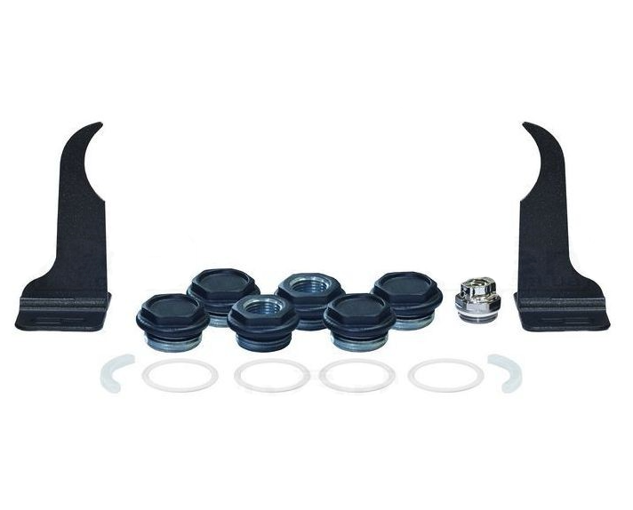 Дизайнерський комплект для секційного радіатора Fondital, Nova Florida кронштейн, футорки BLACK COFEE, фото 1