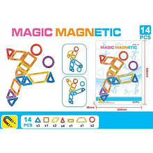 Конструктор магнітний MAGIC MAGNETIC JH8601-2 14 деталей на листі 28.5*20.5 см