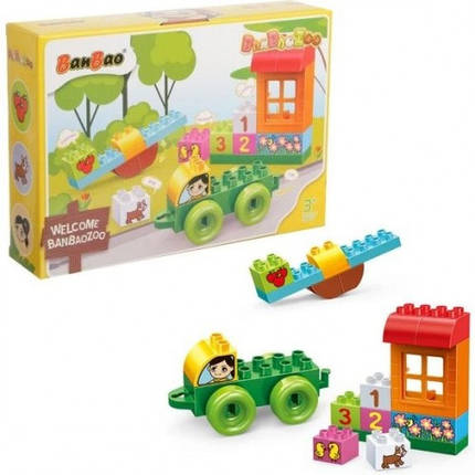 Конструктор з велики деталями BANBAO Зоо арт.9007 Мій двір 22елм., фото 1