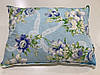 Подушка КЛАСИКА пух-перо 10/90 50х70см Лелека Текстиль Квіти на блакитному, фото 2