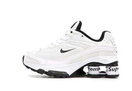 Кросівки Nike x Supreme Shox Ride 2 SP White Black / Найк Суприм Шокс Райд 2 СП Білі з Чорним, фото 1