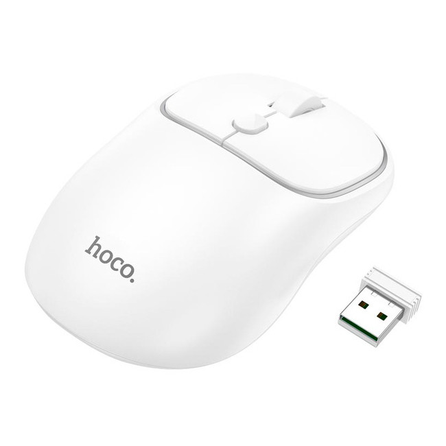 Бездротова миша HOCO GM25, 1600DPI, 2.4GHz, біла, артикул 38829