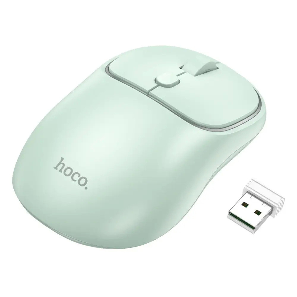 Бездротова миша HOCO GM25, 1600DPI, 2.4GHz, світло-зелена, артикул 38828