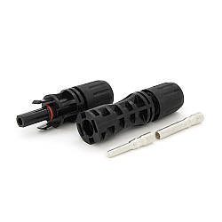 Конектор Risin MC4, фотоелектричний 1500V, 65A,10мм2 - IP68, для монтажу сонячних систем, Q500, суцільна клема