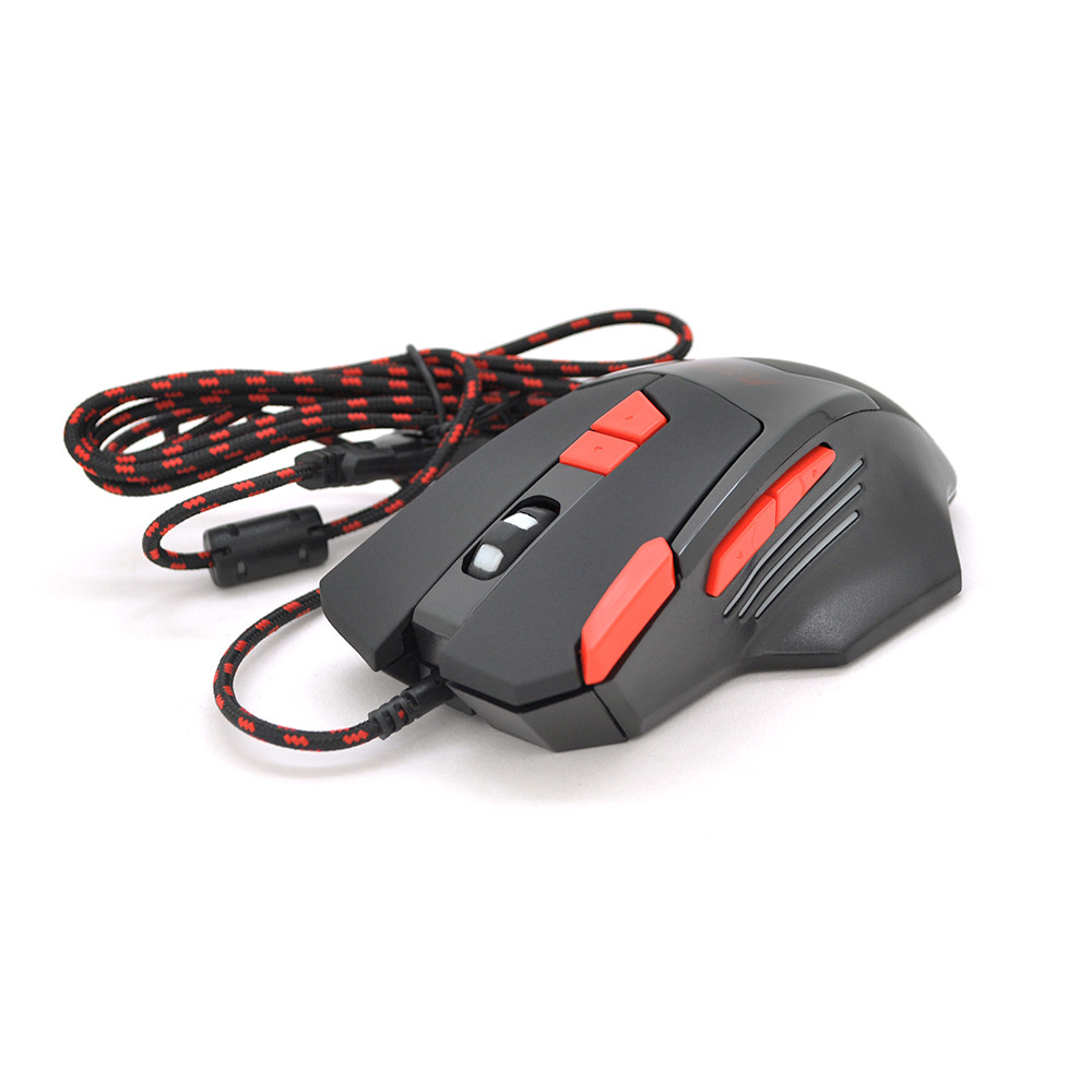 Миша провідна JEDEL GM625, Q60, артикул 5427, 7 кнопок, USB, DPI до 2400, чорна, довжина кабелю 180 см