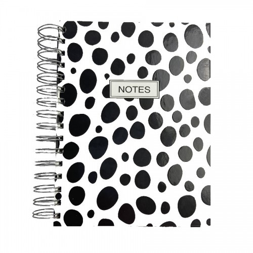 Блокнот А5 80 арк Чорні сторінки-3 ЛІНІЯ тв палiтурка пружина Note бульбашки ТМ АртПринт