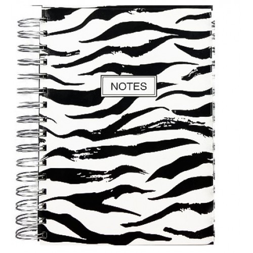 Блокнот А5 80 арк Чорні сторінки-4 ЛІНІЯ тв палiтурка пружина Note зебра ТМ АртПринт