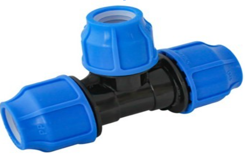 Фітінг - Трійник 90° РР редукційний D.25х20х25 мм PN 16 D.75х63х75 мм