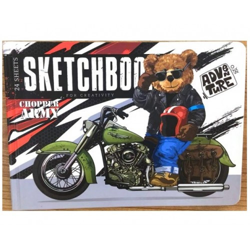 Скетчбук N9448 А5 24 аркушів чисті аркуші 100г/м2 тверда обкладинка