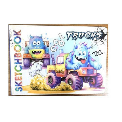 Скетчбук N9577 А5 24 аркушів чисті аркуші 100г/м2 тверда обкладинка, фото 1