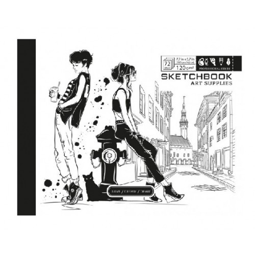 Скетчбук 197х145 мм 36 аркушів папір офсет 120 г/м2 чисті арк.палітурка картон диз.21361