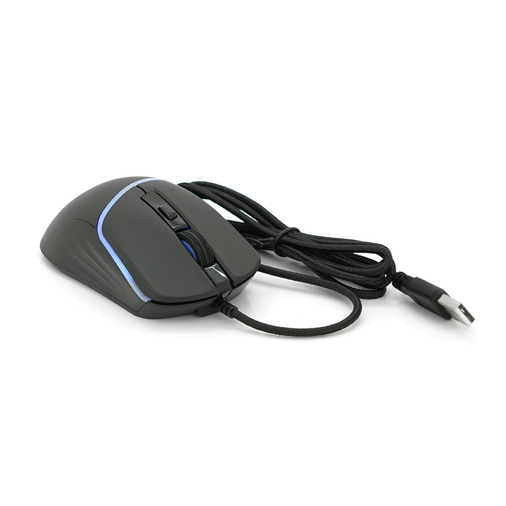 Миша проводна iMICE T20, 6 кнопок, 1000-6400 DPI, Led Lighting, 1,5м, чорна, для Windows та Mac, артикул 34734