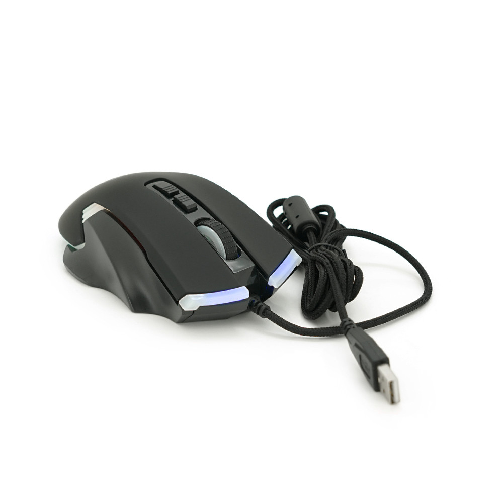 Провідна миша iMICE T70, 8 кнопок, 1200-7200 DPI, Led підсвічування, 1,8м, чорна, для Windows та Mac, артикул 34727