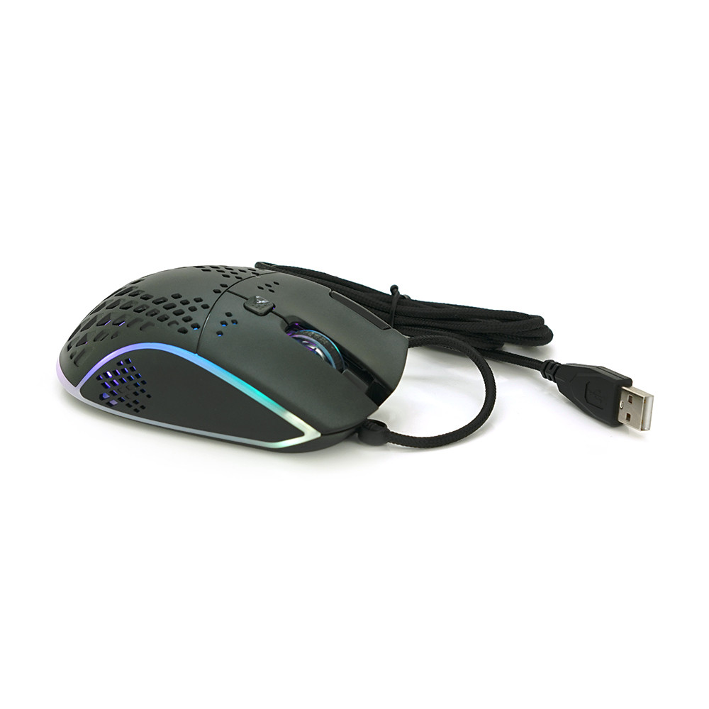 Миша iMICE T97, 7 кнопок, 1000-7200 DPI, Led підсвічування, 1,3 м, чорна, для Windows, артикул 34726
