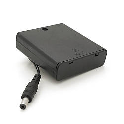 Відсік для 4-х елементів живлення АА, роз'єм 5,5×2,1, закритий корпус із вимикачем