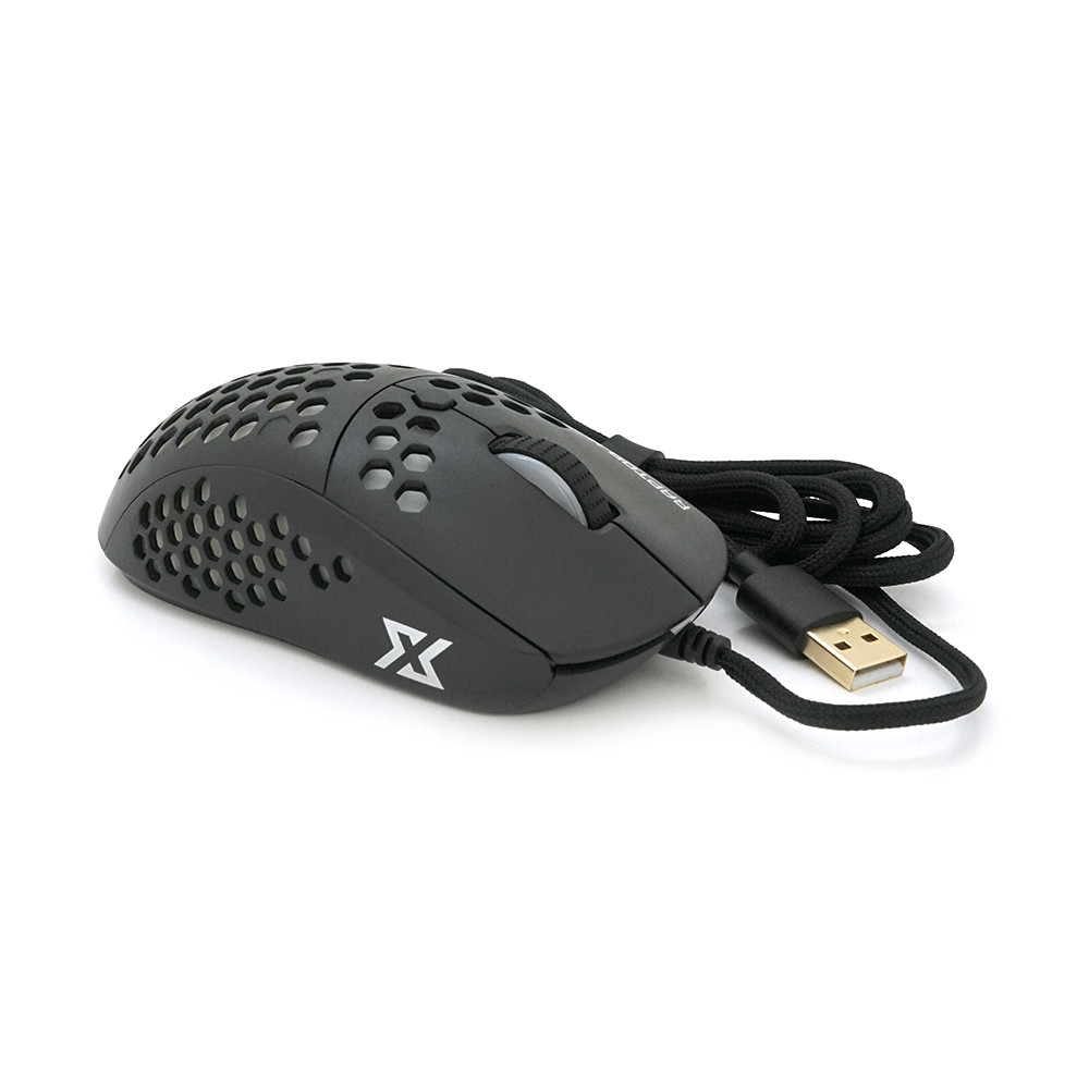 Ігрова миша RAPTOR UX2 X, 6 кнопок, 200-4800 DPI, RGB підсвітка, 1.8 м, для Win/Mac, чорна, артикул 34647