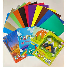 Картон кольоровий А4 12 арк Тетрада крейдований (золото та срібло) 250г/м (1/15)