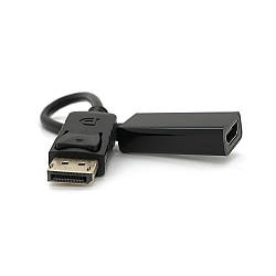 Конвертер Display Port (тато) на HDMI(мама) 30cm, Black, 4K, Пакет