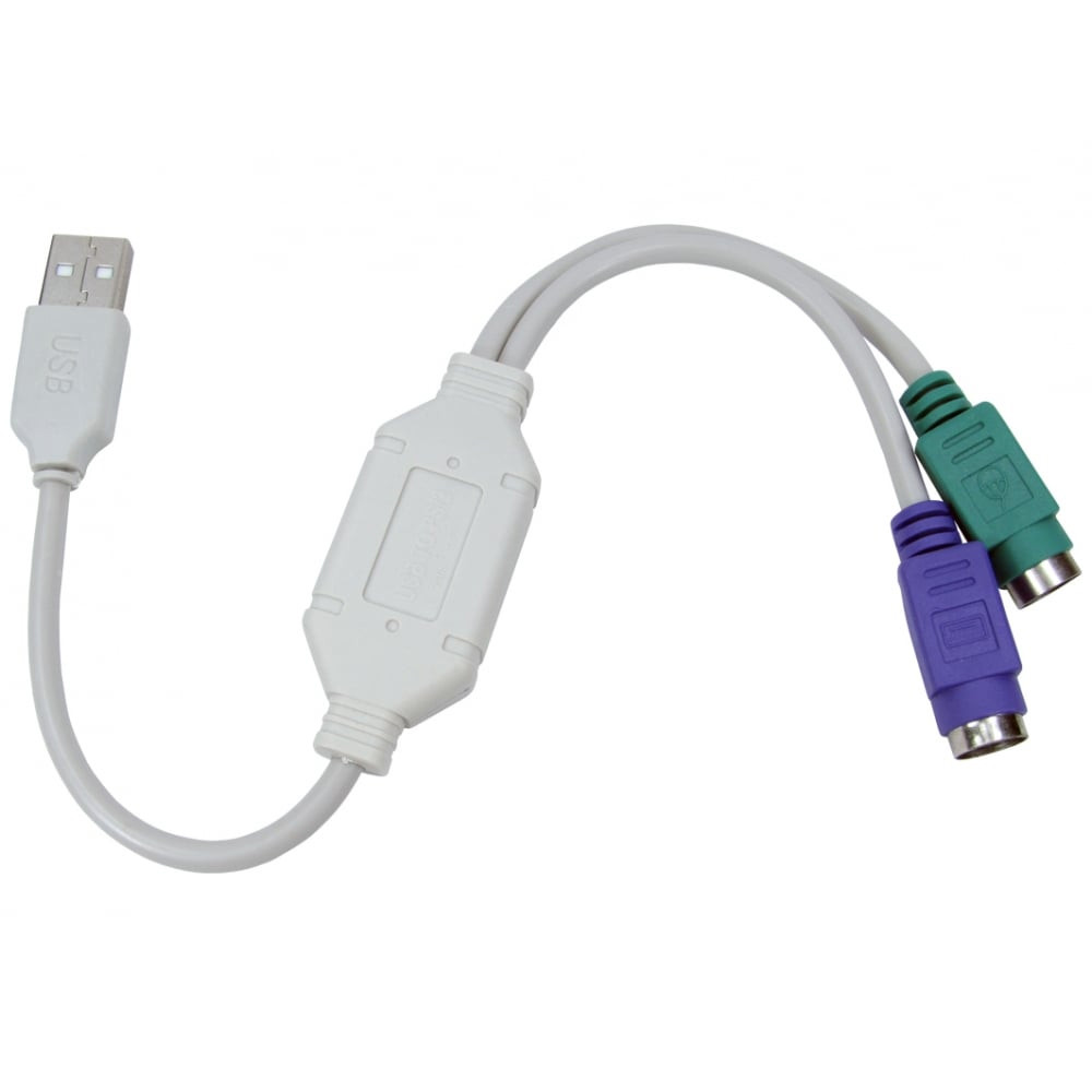 Перехідник USB AM / 2 * PS2, OEM Q25, артикул 3426,  виробник Voltronic, для підключення периферії.