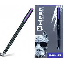 Ручка гелева HIPER Black Jet GEL HG-155 1.00мм фіолетова (10/100)