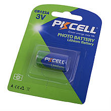 Батарейка PKCELL CR123A (3.0V, 1500 mAh) літієва