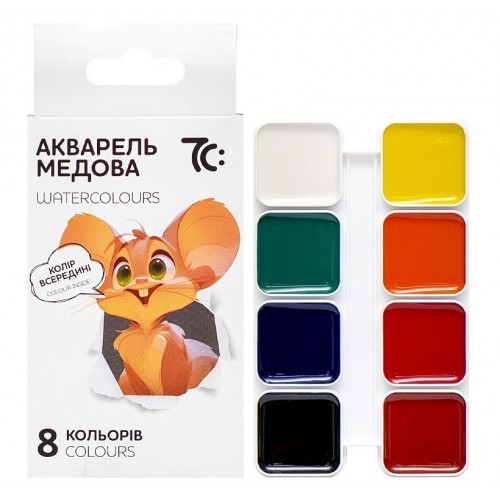 Фарба акварельна медова ГАММА 8 кол. 10801 б/п карт.уп (1/14)
