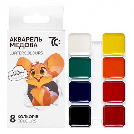 Фарба акварельна медова ГАММА 8 кол. 10801 б/п карт.уп (1/14), фото 1