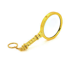 Ручна лупа GOLD, діаметр 90 мм, артикул 35698, для збільшення дрібних об'єктів і деталей.