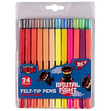 Фломастери Yes 24 кольори Ninja 650563 на водній основі (1/12)