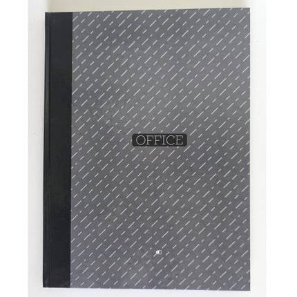 Ділова книга А4 96 арк Office notebook-1 Сіра обкладинка-тверда лінія ТМ АртПринт (1), фото 1