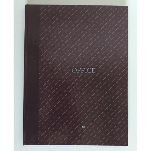 Ділова книга А4 96 арк Office notebook-3 Бордова обкладинка-тверда лінія ТМ АртПринт (1)