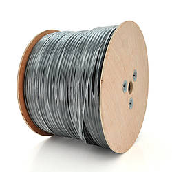 Кабель КНП UTP 25х2х0.5 4p 24 AWG Merlion (CCA) cat 5e, для зовнішніх робіт, 500м, чорний, артикул 27387