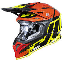Мотошолом Just1 J39 Poseidon Fluo Yellow Red Black