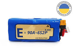 Акумуляторна збірка Li-Ion 6S2P Energy Life 8400 мАг Мolicel 21700-P42A 12AWG XT60-Female - 1 шт.