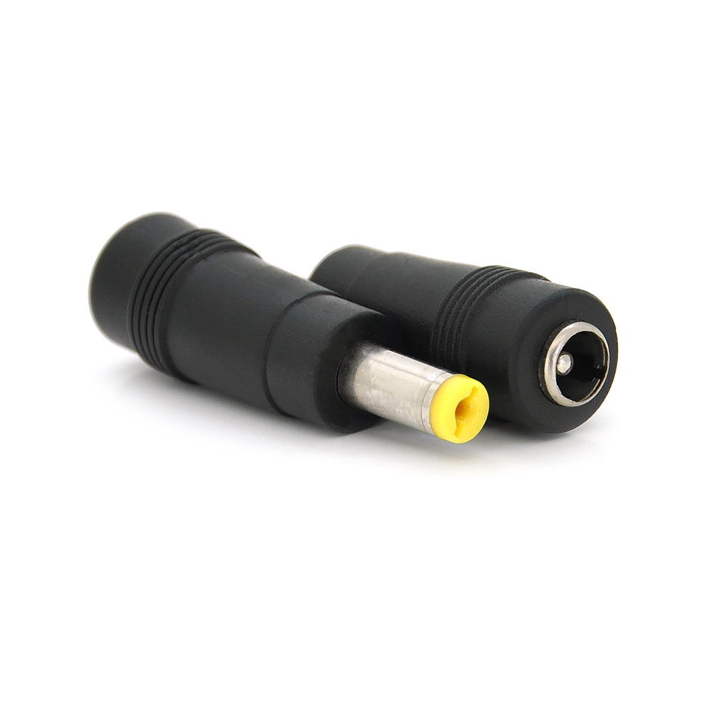Перехідник DC 5.5x2.1mm (мама) - 5.5x1.7mm (тато) жовтий, артикул 25987, Voltronic.
