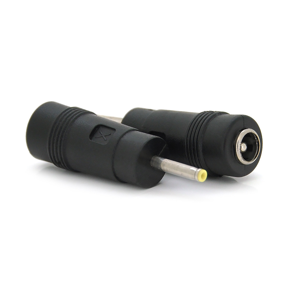 Перехідник DC 5.5x2.1mm (мама) - 2.5x0.7mm (тато) жовтий, артикул 25985, для з'єднання пристроїв Voltronic