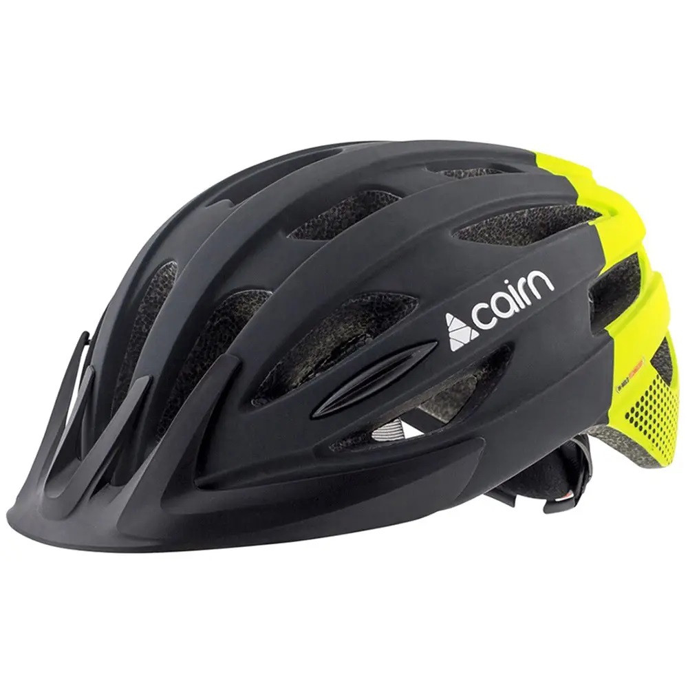 Шолом велосипедний Cairn Fusion LED USB 55-59 Black Neon Yellow
