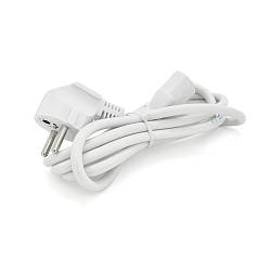 Кабель живлення Ritar PC-186 CEE7/17-C13, 1.8m, 0.75mm, 3 pin (евровилка), White, OEM, МЕДЬ!!!!