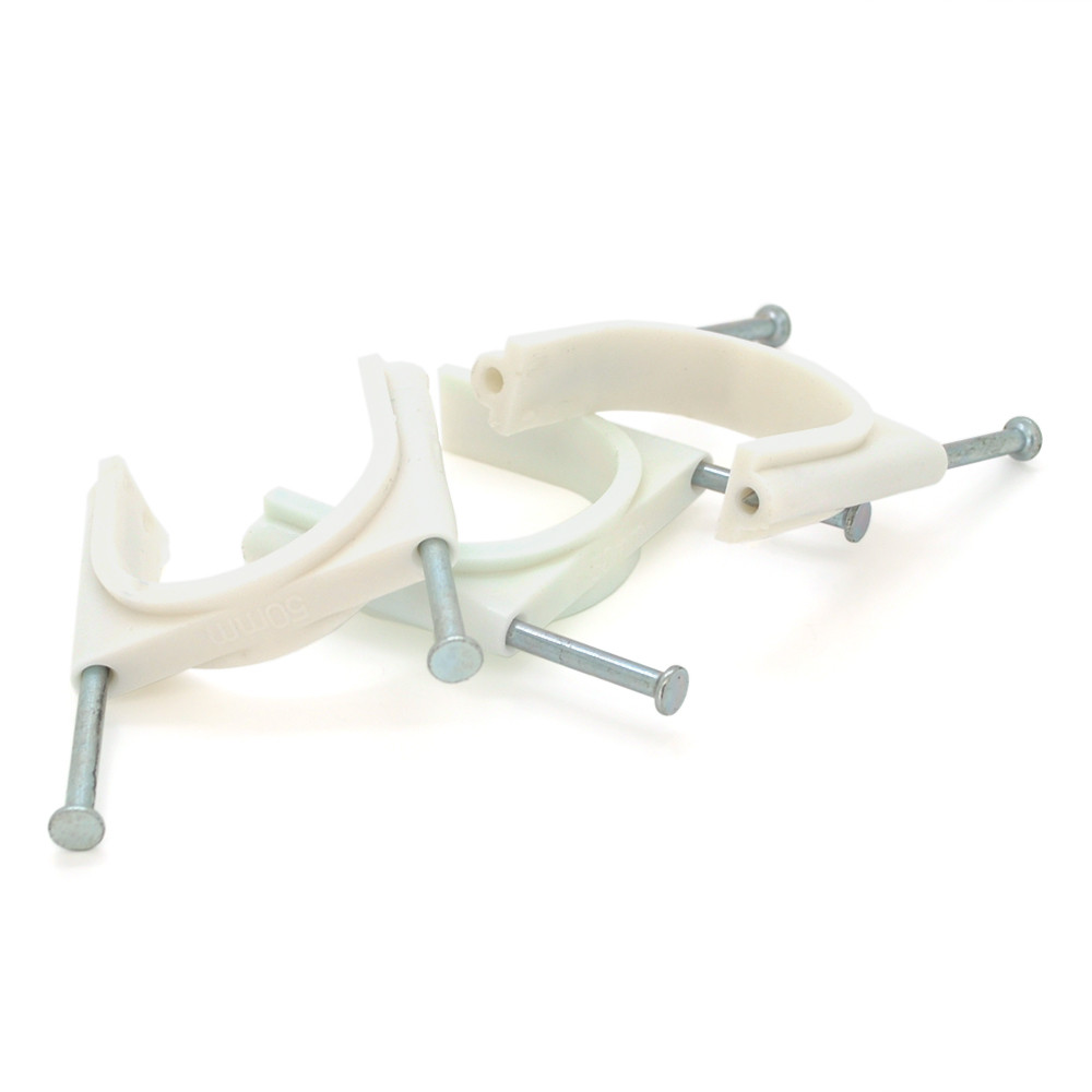 Скоби 40 мм для кріплення кабеля білі (12 шт/уп), артикул 23968, виробник Voltronic