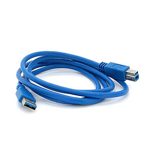 Кабель USB 3.0 AM/BM 1,5м синий (blue), артикул 2292, для подключения периферии к компьютеру