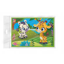 Бебі пазли м'які А5 Зебра та жираф. VT1104-21 Vladi Toys