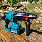 Перфоратор акумуляторний безщітковий KRAFFTEC 48V 2 акб 4.0AH дриль на акамуляторі для дому в кейсі, фото 6