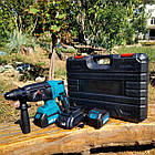 Перфоратор акумуляторний безщітковий KRAFFTEC 48V 2 акб 4.0AH дриль на акамуляторі для дому в кейсі, фото 7