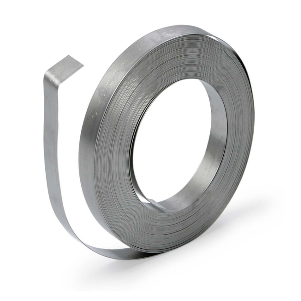 Бандажна стрічка 19*0.7MM-304, нержавіюча сталь, 30м, артикул 17303, для фіксації елементів кріплення