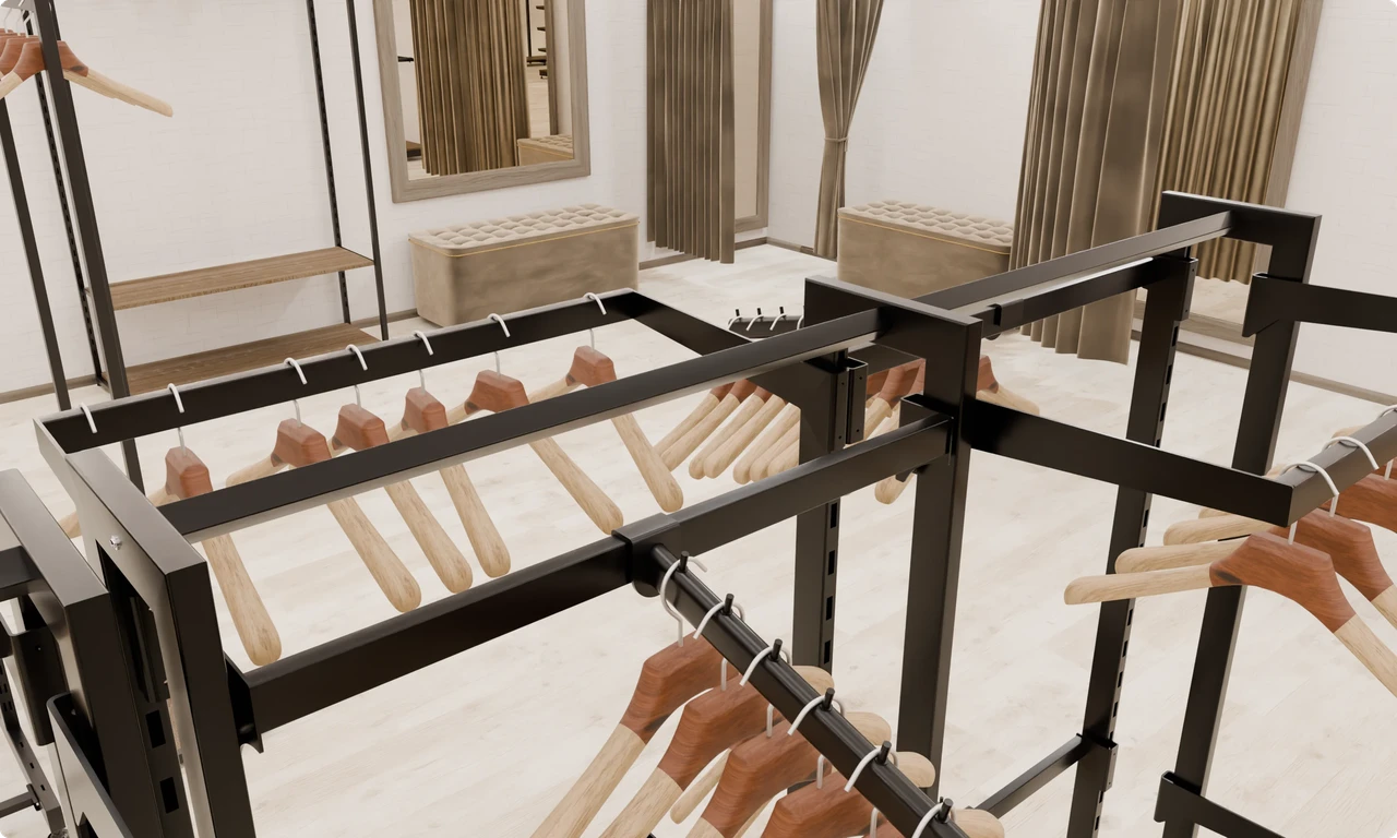 Варіант встановлення обладнання для магазину одягу Варіант встановлення обладнання для магазину одягу