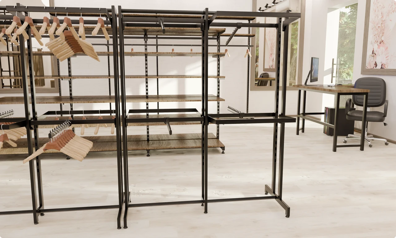 Варіант встановлення обладнання для магазину одягу Варіант встановлення обладнання для магазину одягу