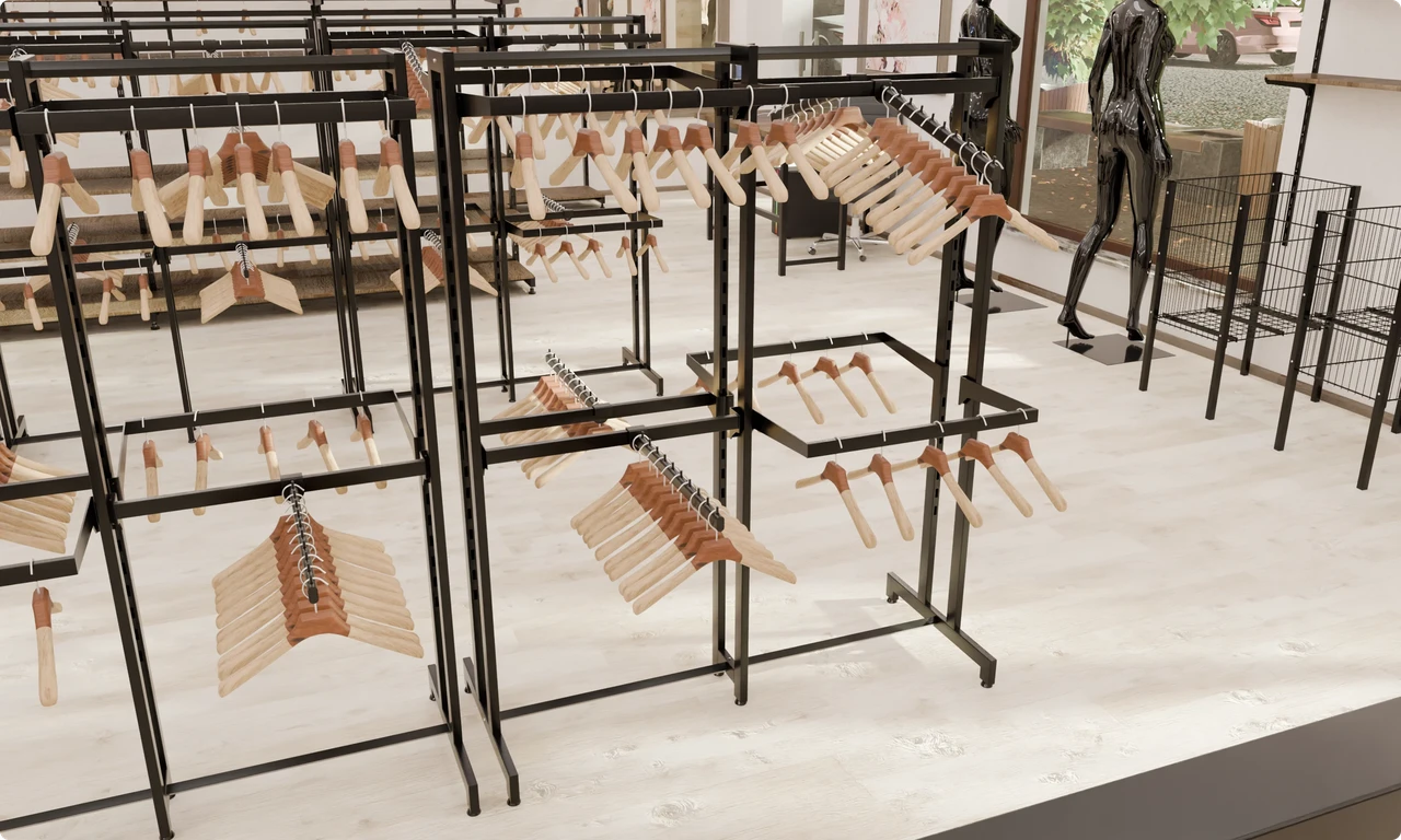 Варіант встановлення обладнання для магазину одягу Варіант встановлення обладнання для магазину одягу